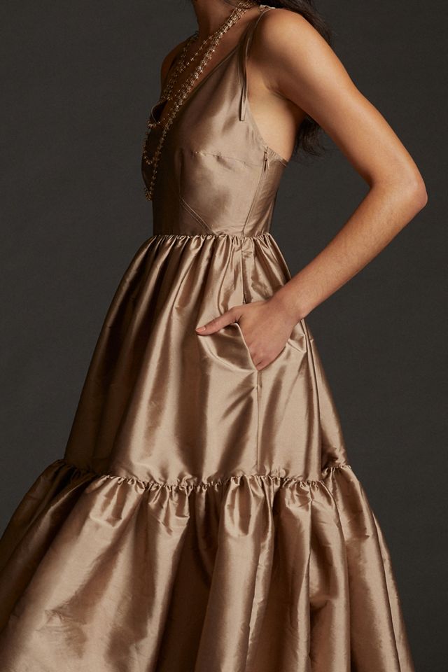 Tiered V-Neck Maxi Dress #3