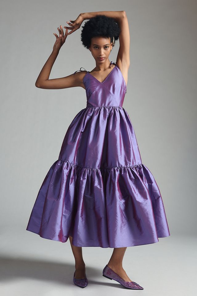 Bloni Tiered Shine Dress