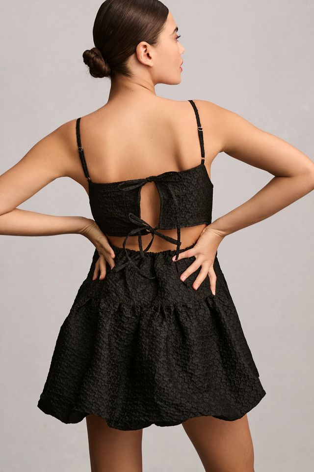 Aureta x Anthropologie Square-Neck Bubble-Hem Mini Dress #1
