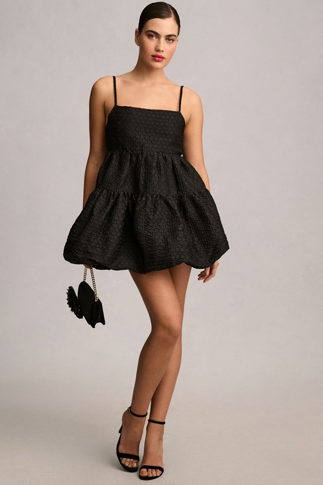 Aureta x Anthropologie Square-Neck Bubble-Hem Mini Dress #2
