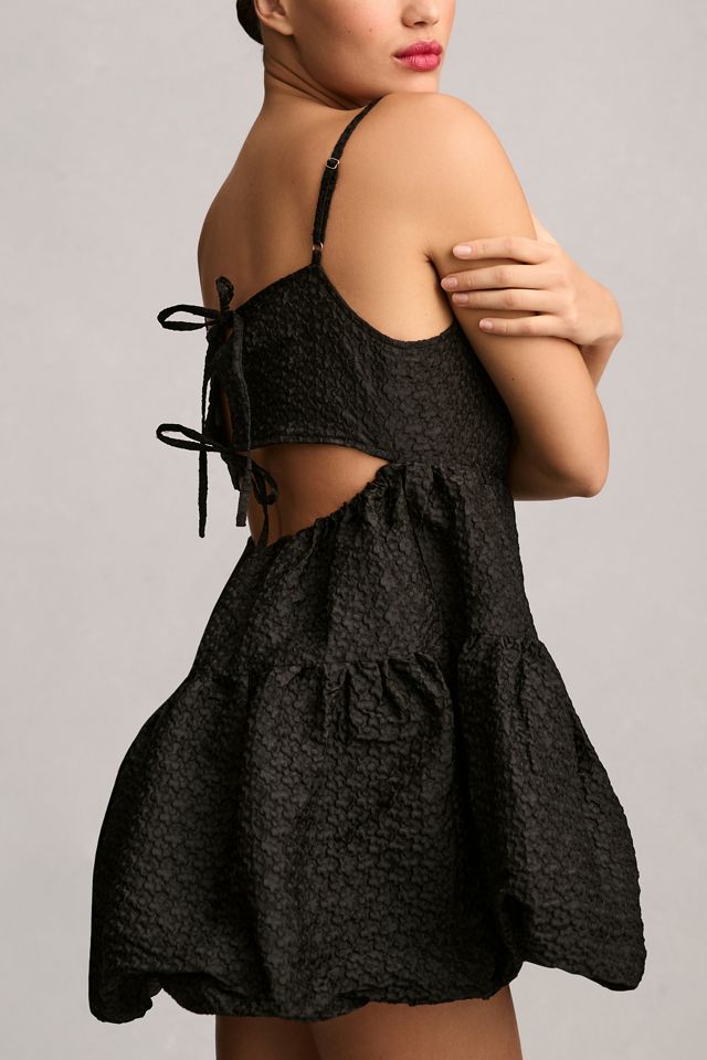 Aureta x Anthropologie Square-Neck Bubble-Hem Mini Dress #3