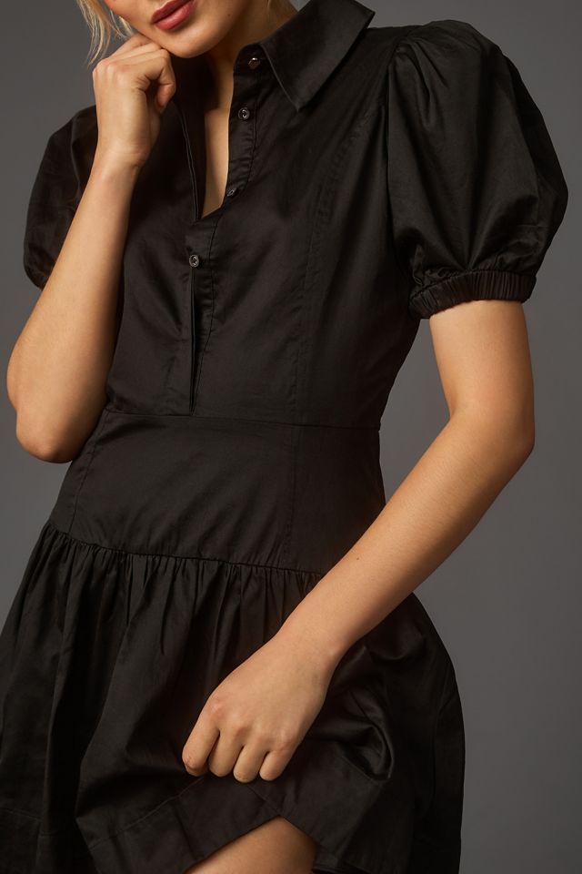 black mini dress silk Jennifer Black Mini Party Dress - US 10
