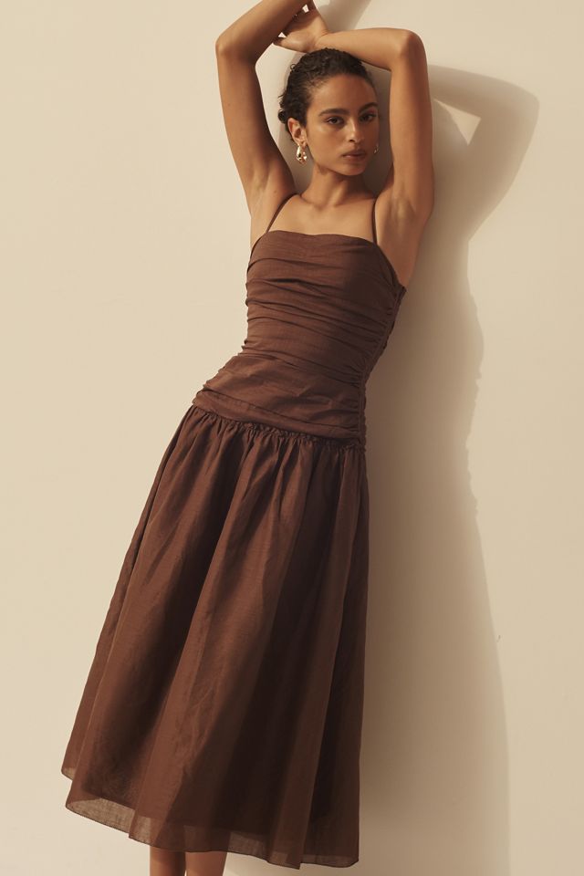 La Maise Studio Gathered Drop-Waist Maxi Dress #2