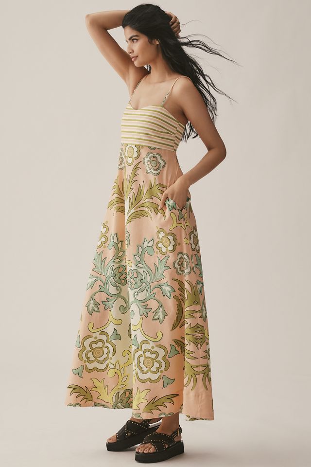 La Maise Studio Lucia Linen Blend Maxi Dress | Anthropologie
