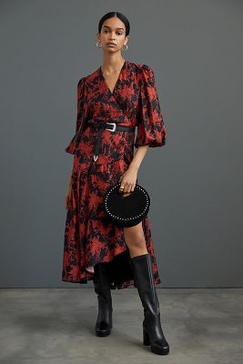 abstract wrap dress