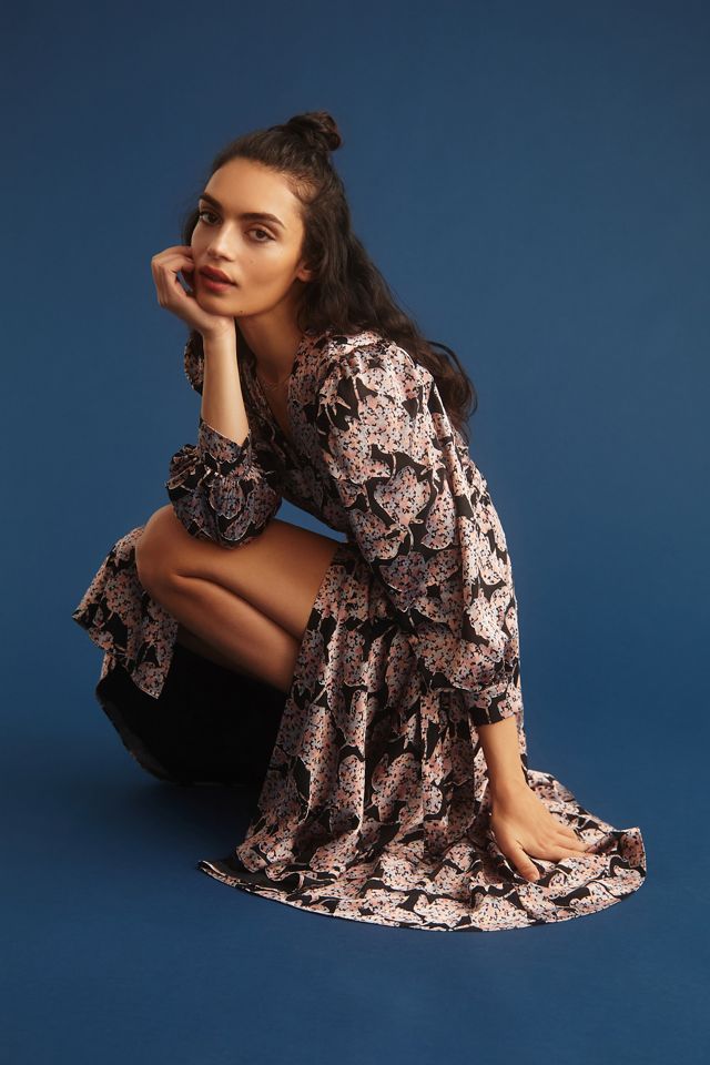 Caballero Floral Wrap Dress | Anthropologie