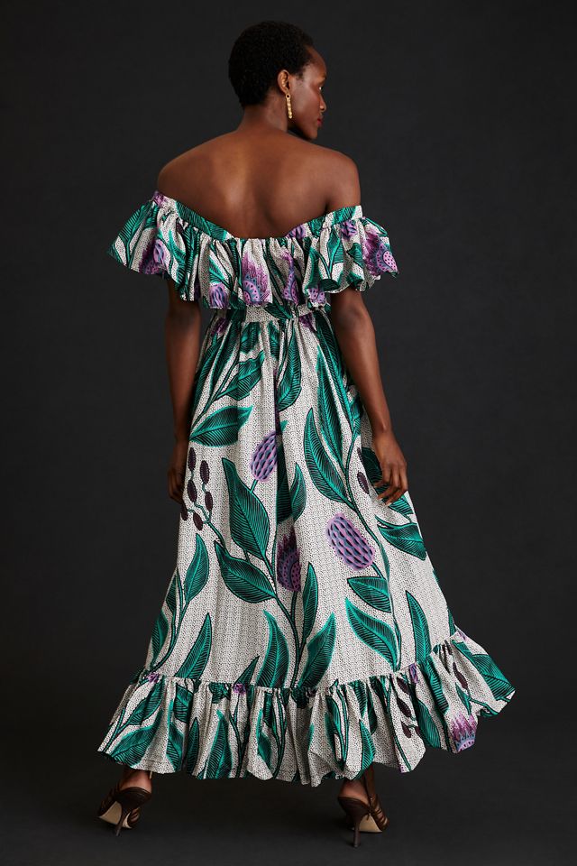 SIKA Off-The-Shoulder Printed Maxi Dress #3