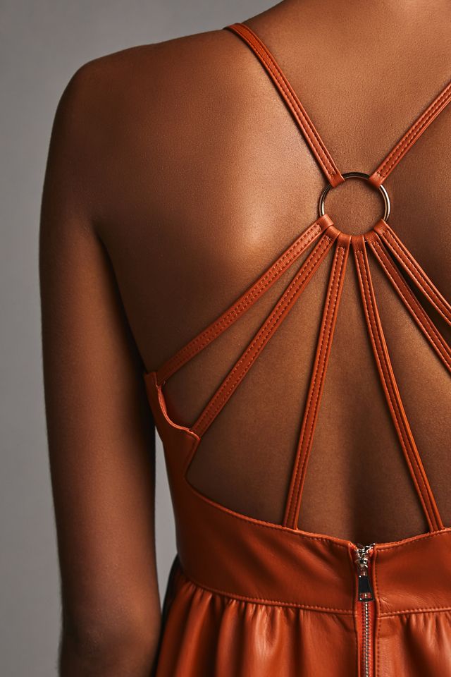 Pilcro Structured Faux Leather Dress | Anthropologie