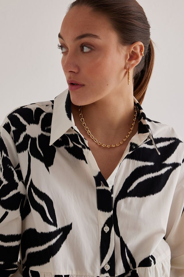 The Bettina Tiered Midi Shirt Dress by Maeve #2