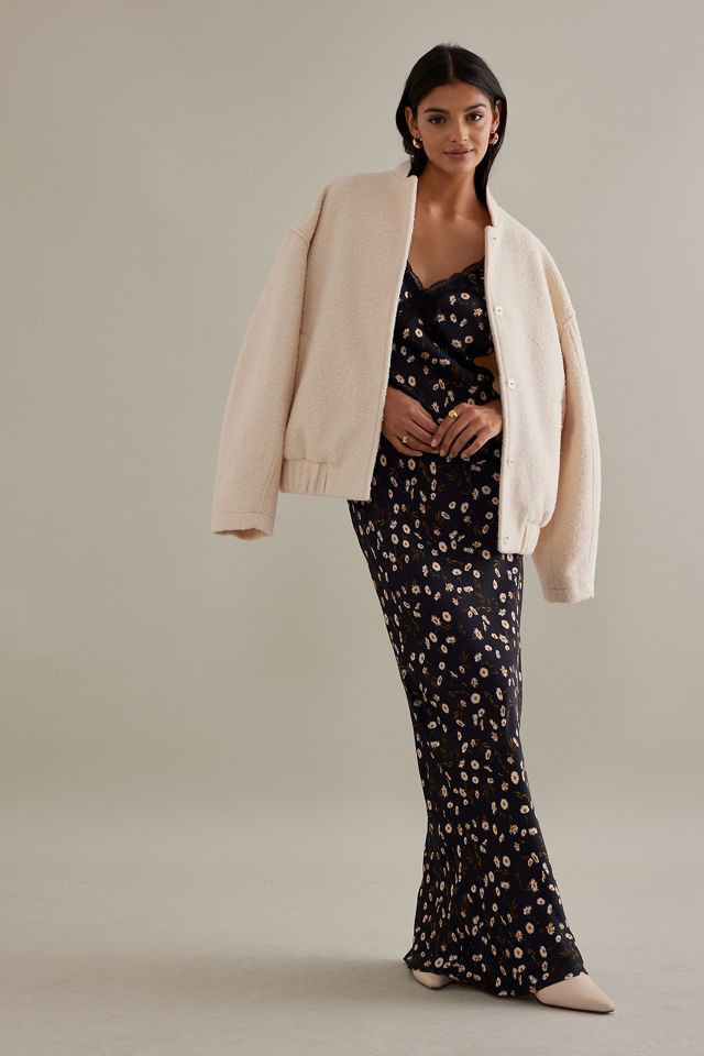 Robe longue à encolure en V en dentelle florale #2