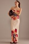 Emily Vestido Maxi Drapado Sin Tirantes