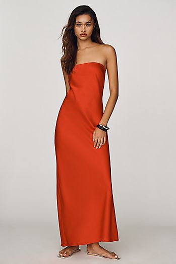 red maxi dress casual Dresses and a tiered design Red Gown - Maxi Dress