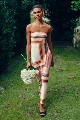 Farm Rio Banana One-Shoulder Midi Dress | Anthropologie