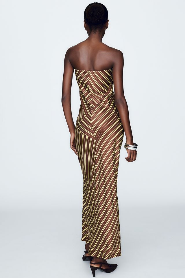 Fleur Strapless Satin Maxi Slip Dress #3