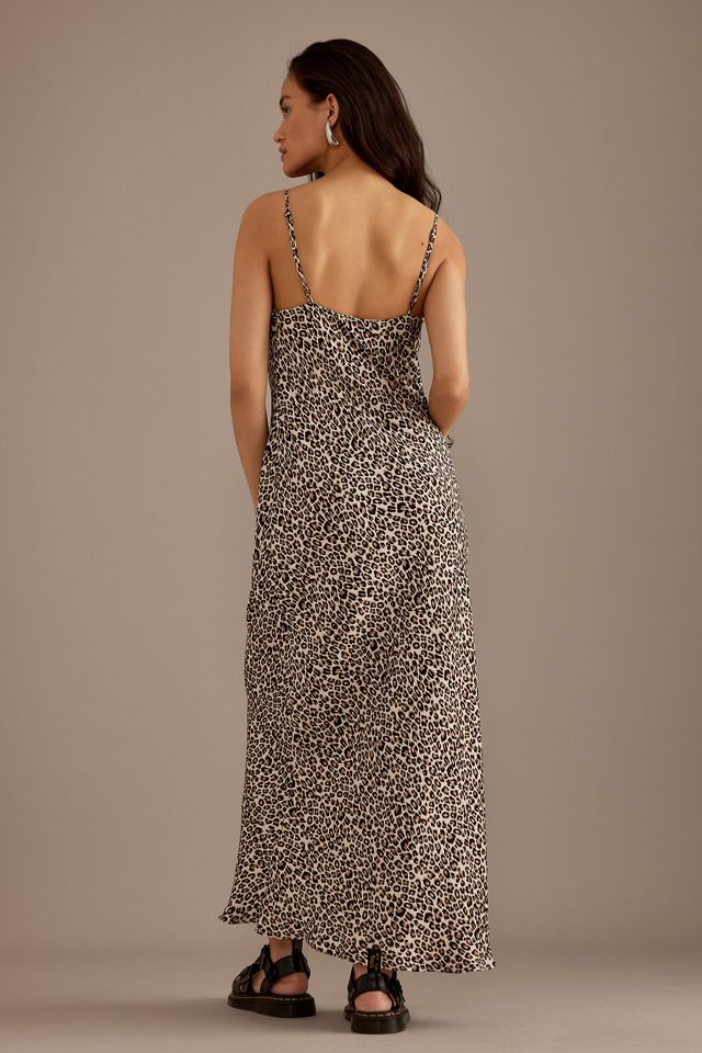 HOT ! Leopard Maxi Slip Dress Eden Leopard Print Satin Maxi Slip Dress  Ghost London