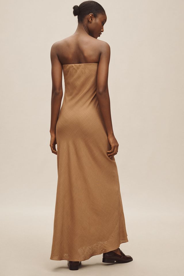 The Fleur Strapless Maxi Slip Dress: Linen Edition #1