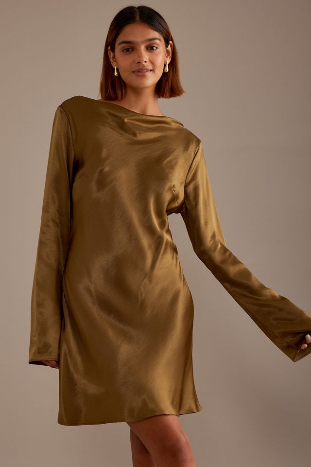 linger bias cut dress brown Linger Bias Cut Dress | Brown | Womens