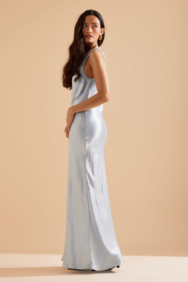Das Lily One-Shoulder Satin Maxi Trägerkleid #3