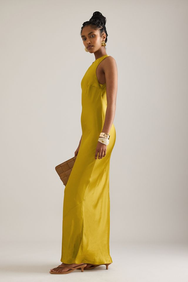The Lily One-Shoulder Satin Maxi Slip Dress #5