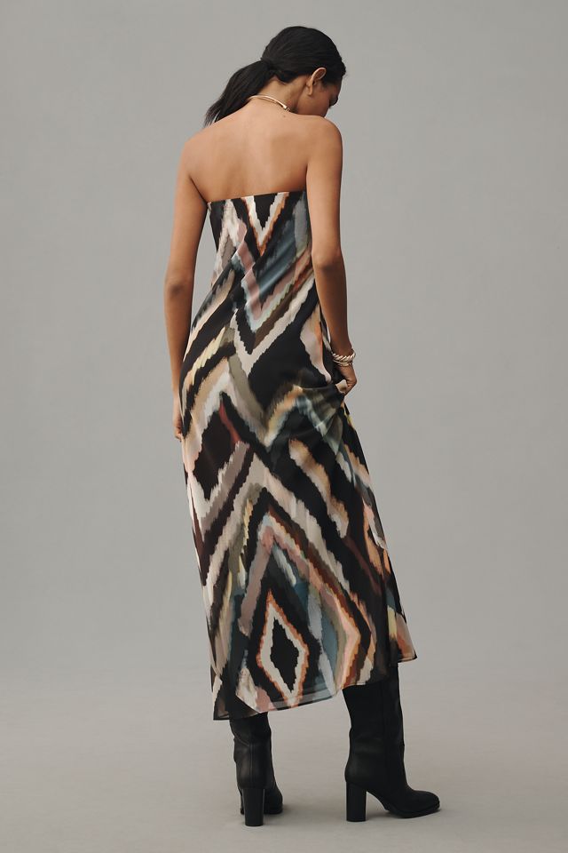 The Fleur Strapless Satin Maxi Slip Dress: Chiffon Edition #1