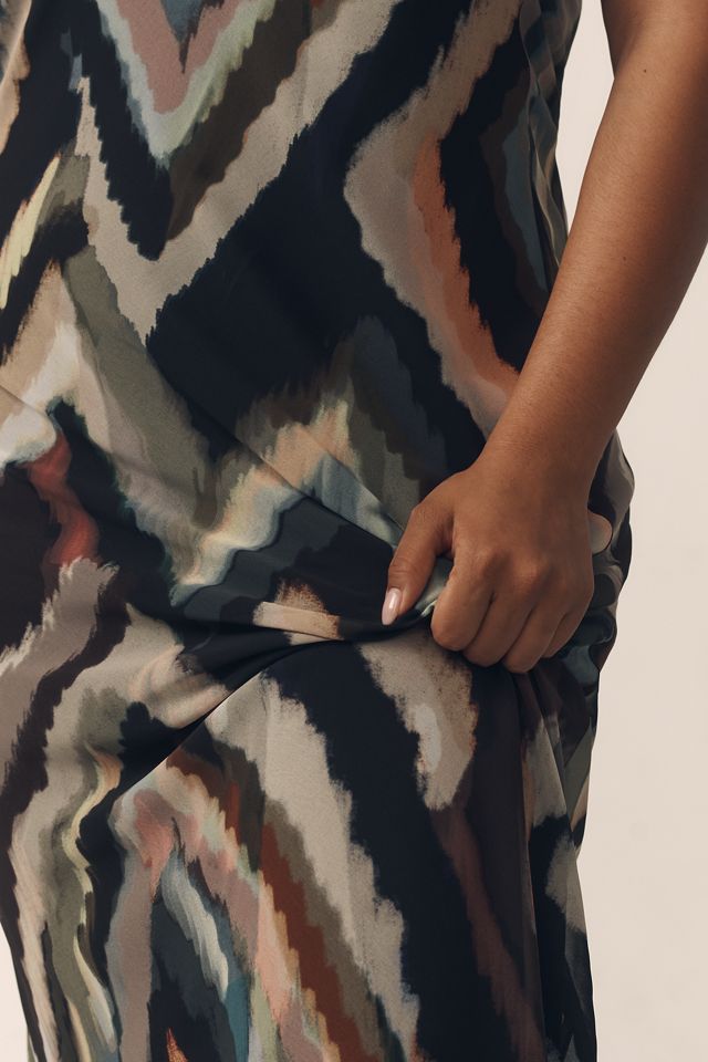 The Fleur Strapless Satin Maxi Slip Dress: Chiffon Edition #5