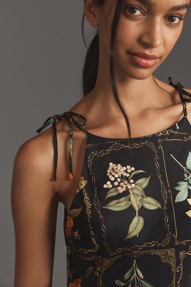 By Anthropologie Tie-Neck Column Midi Dress #1