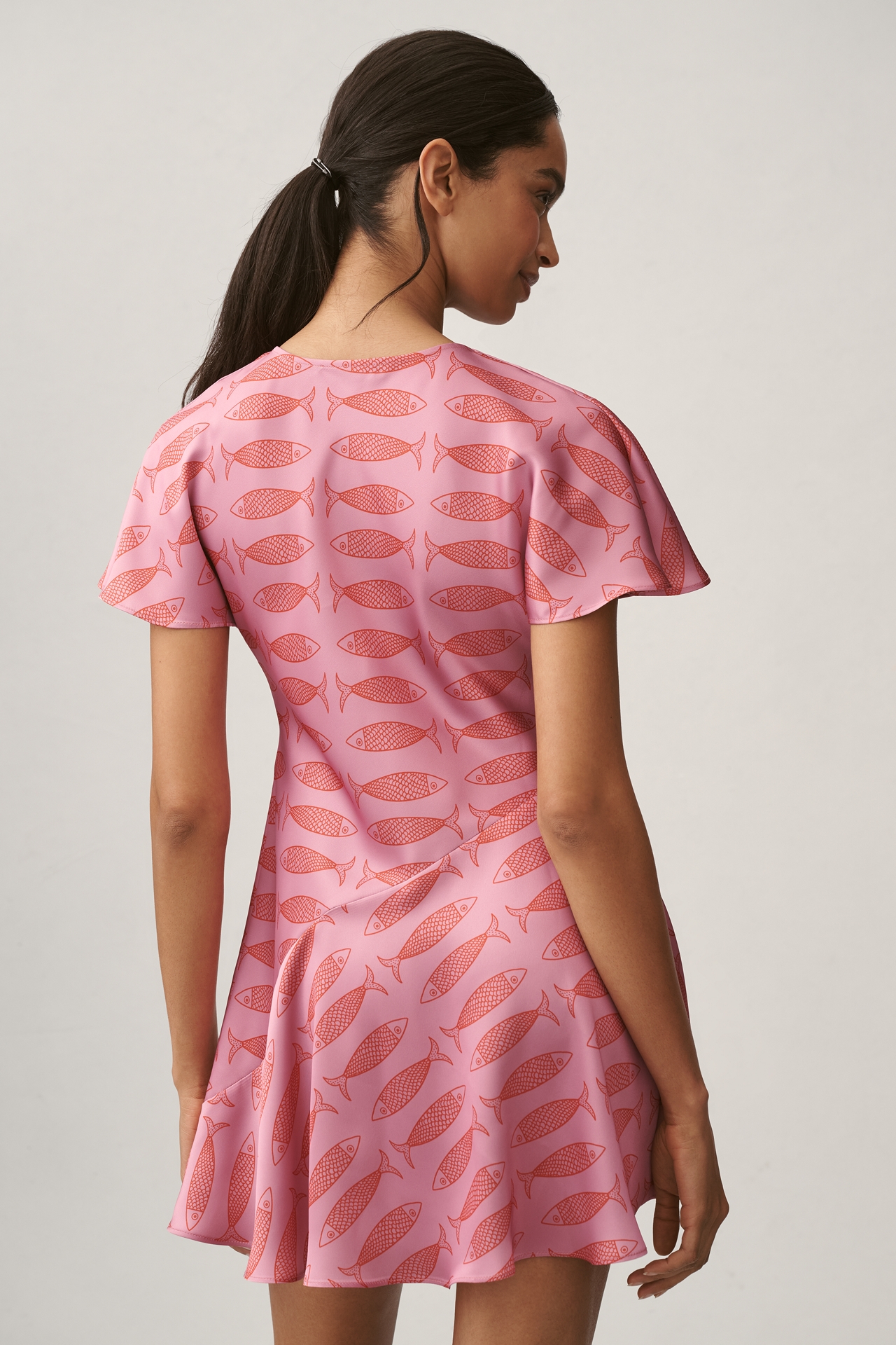 By Anthropologie Short-Sleeve V-Neck Mini Dress