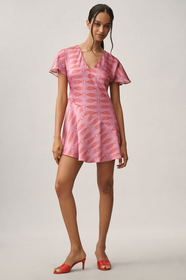 By Anthropologie Short-Sleeve V-Neck Mini Dress #3