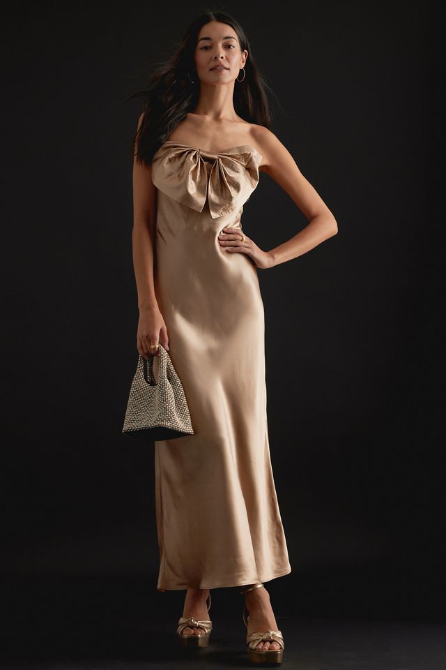 Carrie Bow Bandeau Maxi Slip Dress #1
