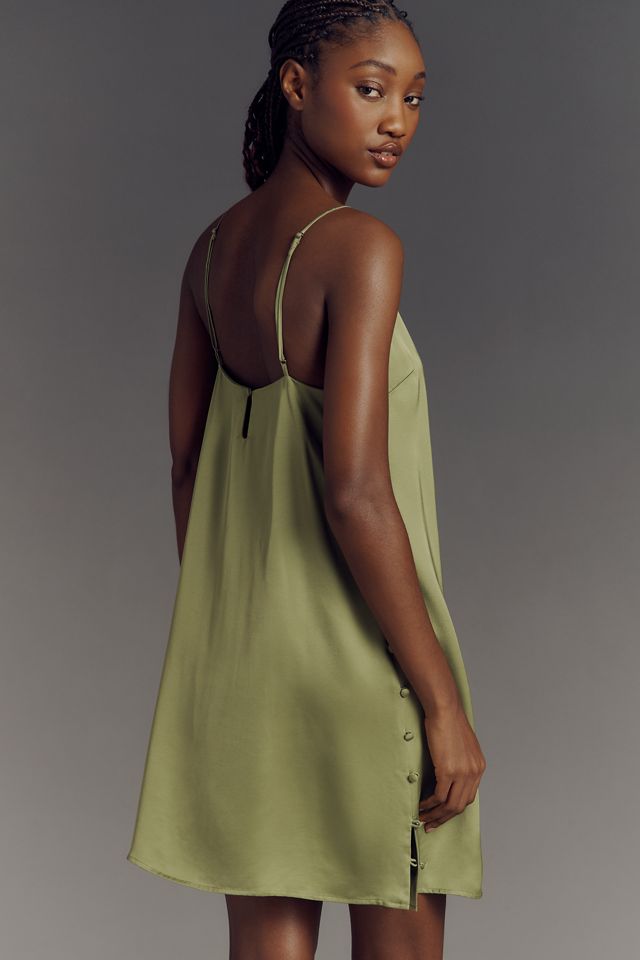 By Anthropologie V-Neck Mini Slip Dress #1