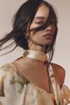 By Anthropologie Asymmetrical Scarf Slip Dress