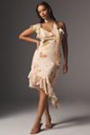 By Anthropologie Asymmetrical Scarf Slip Dress