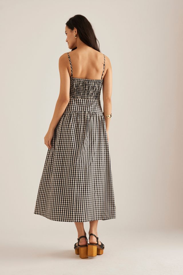 Vestido Midi a Cuadros By Anthropologie #4