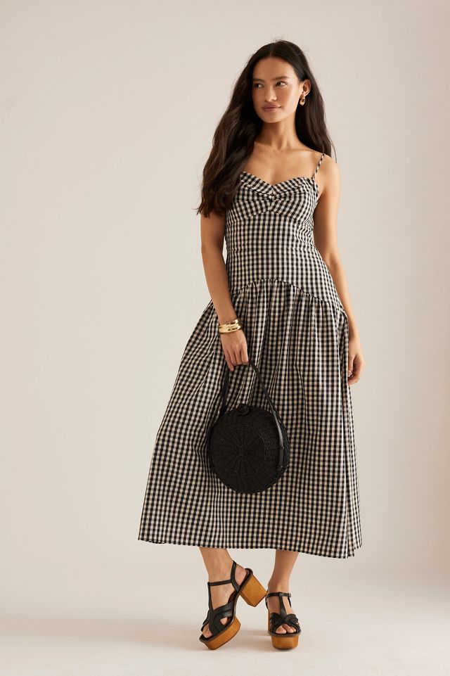Vestido Midi a Cuadros By Anthropologie #1