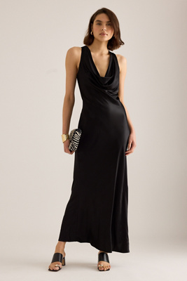 By Anthropologie Gracie Cowl-Neck Maxi Slip Dress product page