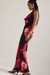 By Anthropologie Gracie Cowl-Neck Maxi Slip Dress