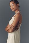 By Anthropologie Smocked Linen Blend Mini Dress