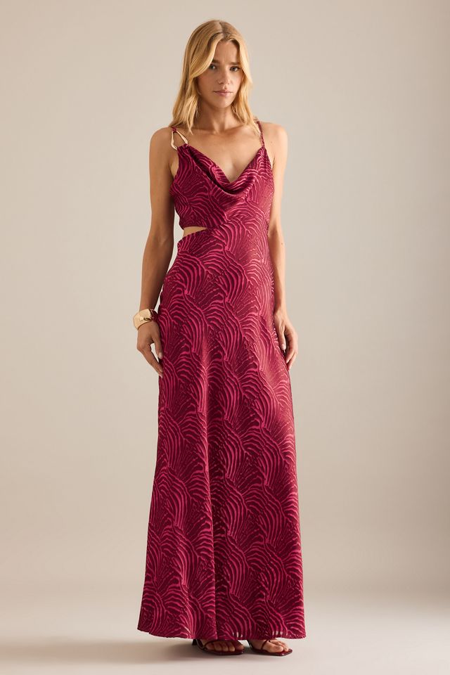By Anthropologie Vestido Largo Kelly con Cuello Cowl y Aberturas #4