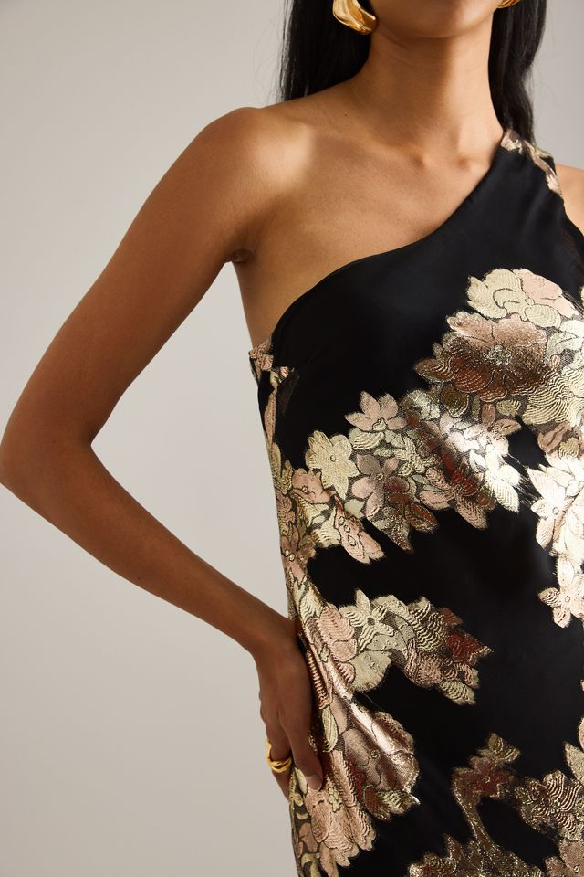 El Vestido Midi de Tirantes Lily de un Solo Hombro en Jacquard #5