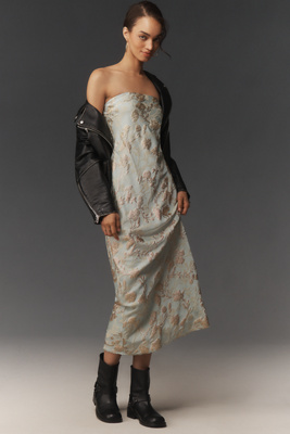 By Anthropologie Brocade Strapless Maxi Dress | Anthropologie