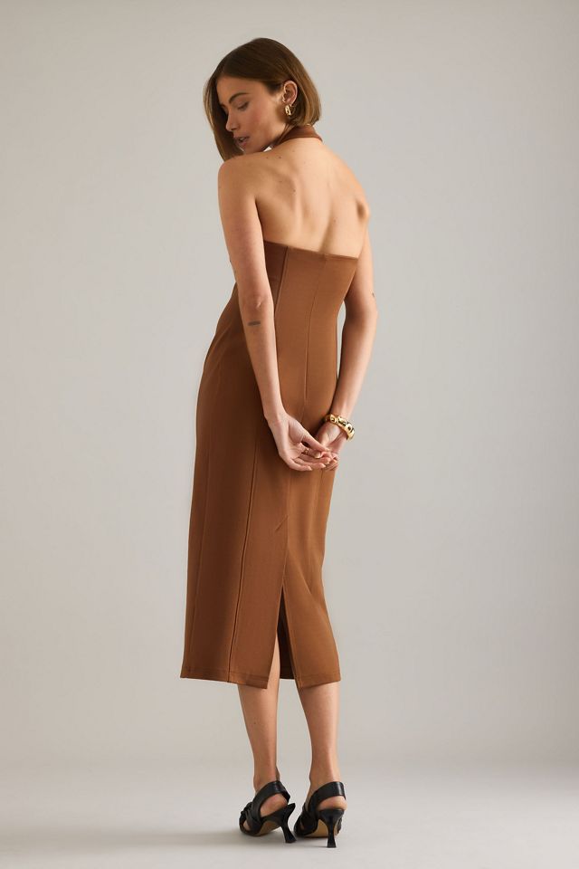 By Anthropologie Halterneck Ponte Midi Dress #1