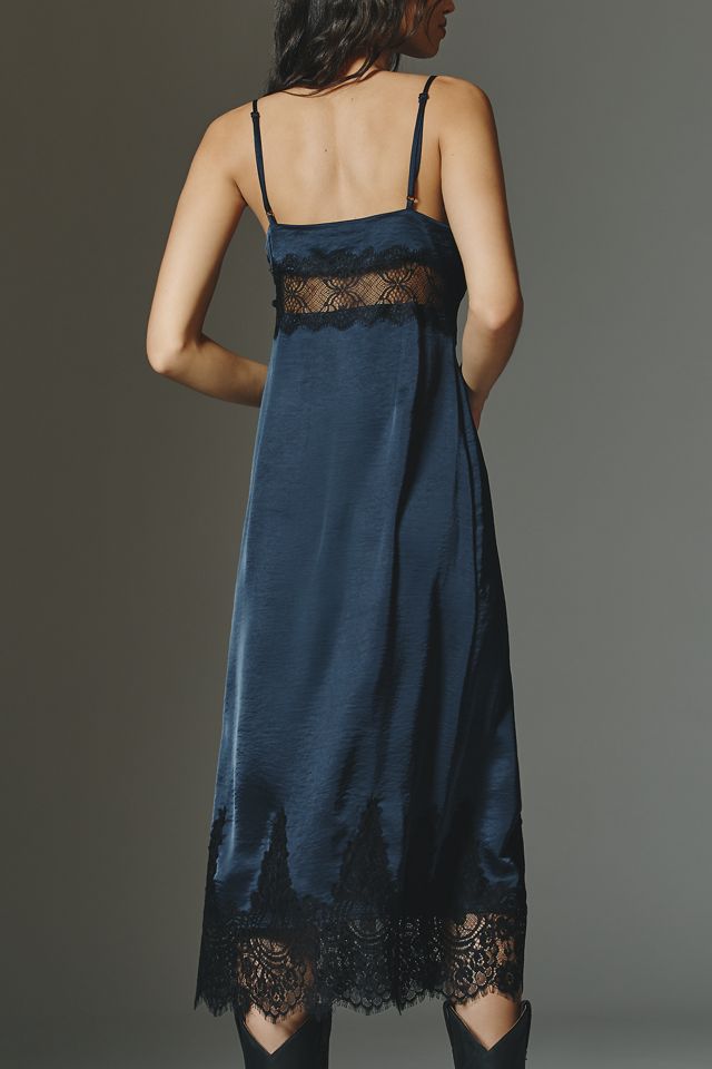 By Anthropologie Lacy Midi Slip Dress #2