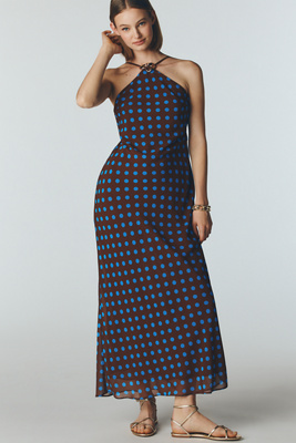 By Anthropologie Halter Hardware Maxi Dress