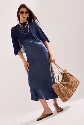 The Fleur Strapless Satin Maxi Slip Dress | Anthropologie UK