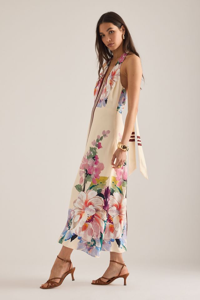 Robe midi dos-nu fleurie Mia By Anthropologie | Anthropologie FR