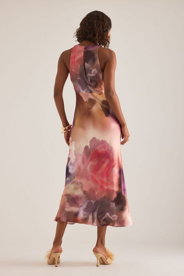 By Anthropologie Milly Printed High-Neck Midi Dress #2