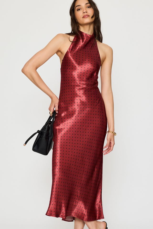 Vestido Midi de Satén con Cuello Halter By Anthropologie #3