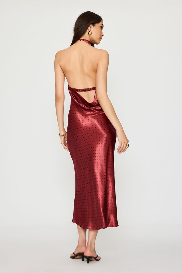 Vestido Midi de Satén con Cuello Halter By Anthropologie #4
