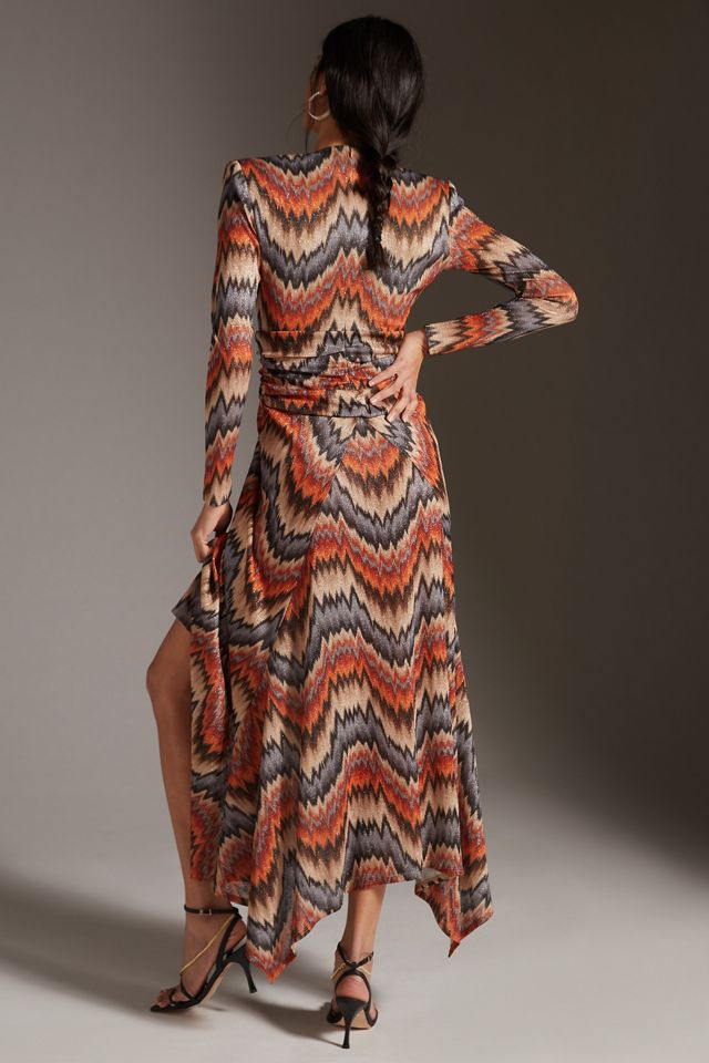 Chevron V-Neck Maxi Dress #2