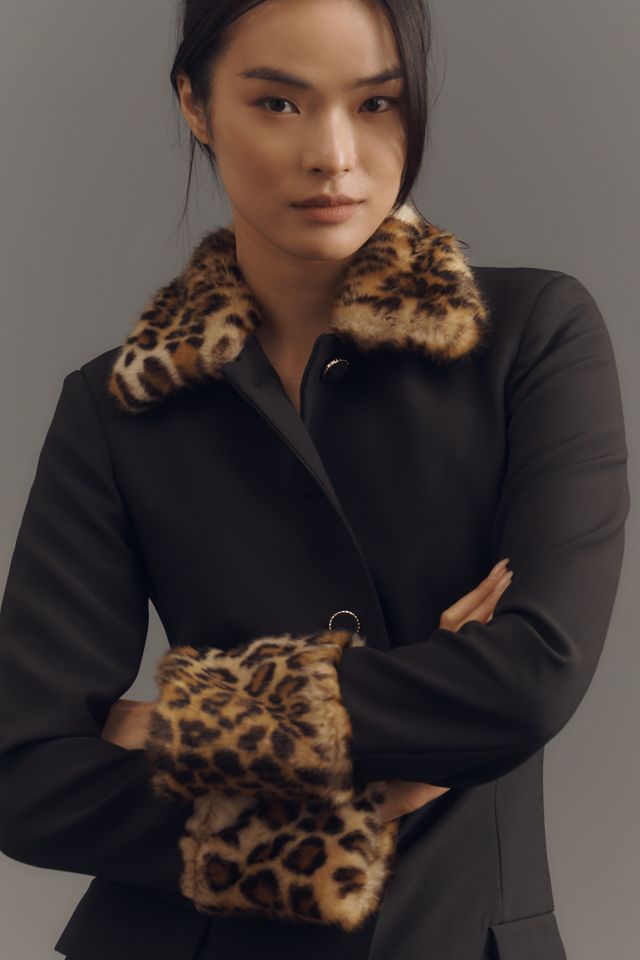 Ronny Kobo Faux-Fur-Trim Jacket #1